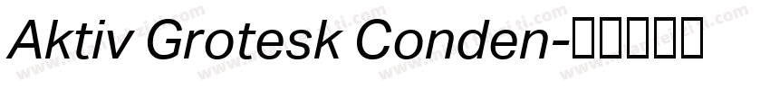 Aktiv Grotesk Conden字体转换
